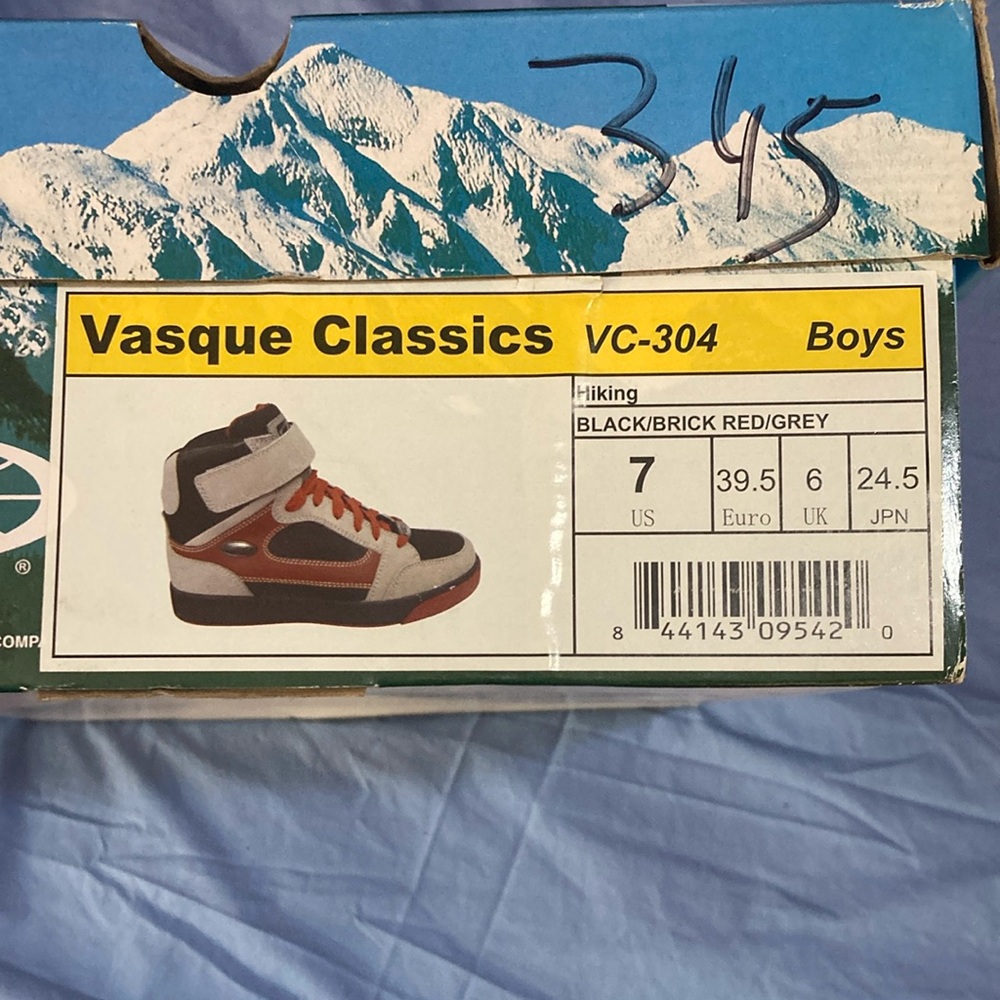 Slightly worn  boys Vasque Black and Red Sneakers for Versatile Style